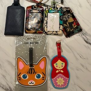Luggage tag lot 6 tags coach- Vera & more
